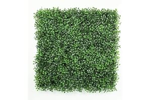 HYGRAD BUILT TO SURVIVE Artificial Green Topiary Boxwood Willow Screen Wall Hedge For Outdoors/Indoors Designs 50 x 50cm Patio 20"x20" Fence Hedge Panel, Decorative Privacy Screen Greenery Faux Plant Tree Wall (Dark Green)