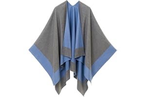 MELIFLUOS DESIGNED IN SPAIN Poncho Estola Capa para Mujer: Chal Elegante para Primavera Otoño e Invierno
