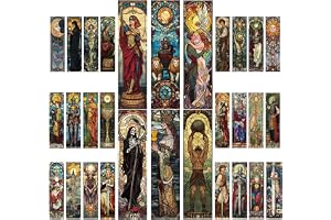 YIMINGOUFEI 30 bokmärken med tarotmotiv i glasmosaikstil | Vintageinspirerad fantasikonst med mystisk känsla – dekorativa läs