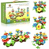 Desire Deluxe Girls Toys for 3 Year Old Kids Flower Build A Garden Toy Building Blocks Set for Baby, Children - Indoor & Outd