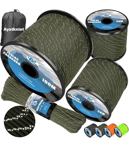 Paracorde 4 Mm 31 M - Corde En Nylon 9 Brins Type III Mil Spec, Résistance 250 Kg, Pour Camping, Survie, Bricolage Et Bracelets