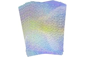 ‎STRBOXONG STRBOXONG A4 Karte mit holografischen Punkten 250gsm, 297 mm x 210 mm, Metallic-Silber-Karton, Folienpapier für Kunsthandwerk, Scrapbooking, schimmernde, hochglanzpolierte, glänzende Blätter(10 Blatt)