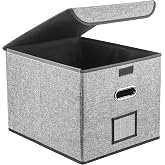 JIANTA A4 Hanging File Box, Storage Box with Lid | Document Storage, File Boxes (Grey)