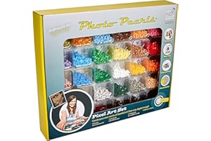 Efco Kit de démarrage de Perles Photo avec Accessoires et logiciels, Plastique, Multicolore, 5 x 5 mm, 7 500 pièces