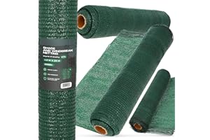 Instalguru Brise Vue Occultant 1,2m x 25m Filet d'Ombrage Jardin Balcon Rambardes Terrasse Paravent Clôture Rouleau Tissu Protection Rayons UV 55% Résistant Déchirures Vent Renforcé