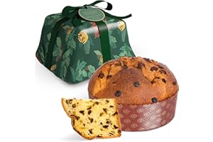 ‎PASTICCERIA FRACCARO 1932 Veganes Pandolce mit Schokoladenpralinen und gesüßt mit Rohrzucker – 750 g, Pasticceria Fraccaro 1932, ohne Milch und ohne Eier, mit Schokoladenstückchen, gesüßt mit Rohrzucker