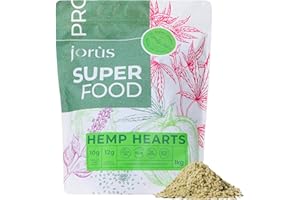 Jorus Semillas de cáñamo crudas sin cáscara, europeas 1kg, hemp seeds