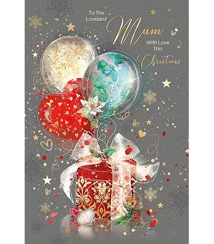 Red Christmas Festive Foliage Party Foil Invitation - View #2