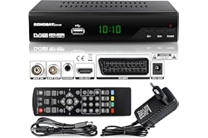 hd-line 2910 S DVB-T/T2 Decodeur TNT - Full HD [1920 x 1080] HDMI MPEG-4 AVC MPEG-2 MP 1080i 1080P Standard Péritel Installation Facile HEVC - H.264 H.265 - TNT Terrestrial