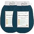 Original Rough Kessa Exfoliating Glove - Microdermabrasion Home Exfoliating Mitts, Removes unwanted dead skin, dirt and Keratosis Pilaris. Great removing spray tan and enhancing tattoos. 2 pack