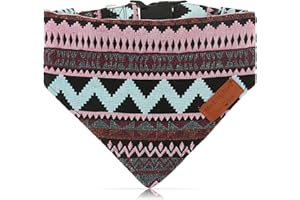 Made by Nami Boho Hundehalstuch in verschiedenen Größen für kleine und große Hunde (Lila, M)