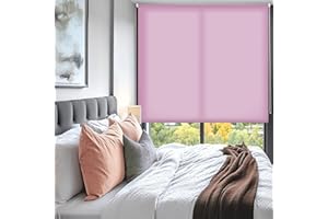 ECOMMERC3 | Estor Enrollable Translúcido Liso 160x175 Ancho x Alto - Estor Enrollable Medida Tela 157x170 - Estor Fácil Instalación a Pared o Techo - Estor Morado