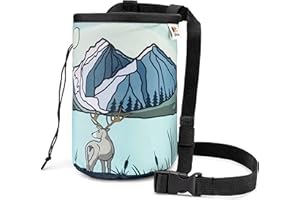 OSO SUPPLY CO OSO Supply - Climbing Chalk Bag for Adults and Kids, Drawstring Closure, Adjustable Waist Belt, Indoor/Outdoor Training, Rock Climbing, Bouldering, Weightlifting