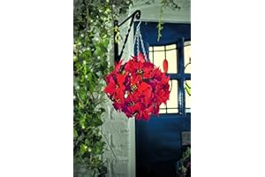 Gardman Christmas Topiary Poinsettia Decorative Ball, 26cm, Red, 1 Count