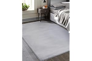 ‎MIAS TEPPICHE Mia´s Teppiche Luna kuschelig Warmer Fellteppich, weich und elegant, waschbar und Fußbodenheizung geeignet, Öko-Tex Zertifiziert, Grau, 160 x 220 cm