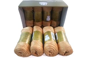 MORILLAS PACK 8 ZEPELINES Algodón perlé 100% egipcio mercerizado para DIY y tejer a mano labores de ganchillo o punto con un acabado elegante. (8 X 75gr)… (5, MARRÓN 24)