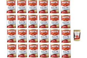 ITALIAN GOURMET E.R. Mutti polpa di Pomodoro Lot de 24 pulpes de tomates 100 % italiennes Boîte de 400 g + Polpa gourmet italien