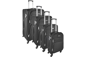 Goldhofer® Reisekoffer Set in 4 Größen und 4 Farben (Schwarz)