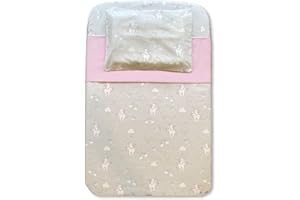CANGOO CARE Piumotto Set Lenzuola 4 Pezzi Compatibile Con Next To Me Culle Cosleeping Fianco Letto 50x83 Cm 100% Cotone 1 Piumino 1 Lenzuolo Di Sotto 1 Lenzuolo Copripiumino Sacco 1 Federa Unicorni