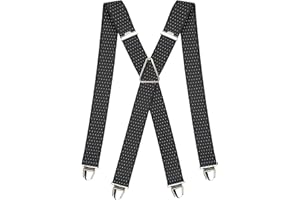 Pierrot Bretelle Uomo Larghe Vintage - Clip molto forti Regolabili Fino A 130cm - Bretelle Uomo Eleganti Artigianali Garantite A Vita