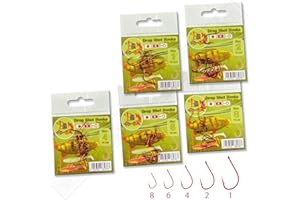 Kamatsu Drop Shot Wide Gap Red Fishing Hooks Strong Sharp Worm Perch Pike