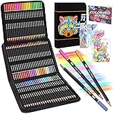 Juego 72 Lápices Colores Profesionales con Bolsa de Cremallera Portátil Premium Negra. Lápices de Dibujo Profesional Perfecto