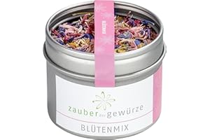‎ZAUBER DER GEWÜRZE Zauber der Gewürze | Blütenmix, Blütenmischung getrocknet, essbar, Blütenmix Gewürz farbenfroh, auch als Geschenk, Premium-Qualität, 5 g