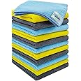SOFTSPUN Microfiber Cleaning Cloths, 12pcs 30x30cms 220 GSM Multi-Colour! Highly Absorbent Lint and Streak Free Multi -Purpos