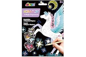 Avenir | Scratch 4 Magic Pegasuses | Scratch Art Kit for Kids Ages 3+ | Arts and Crafts | DIY Creative Activity Kit