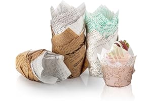 wugongshan Lot de 200 moules à muffins en papier - Anti-graisse - Pour pâtisserie, cupcakes, muffins, anniversaires, fêtes de mariage