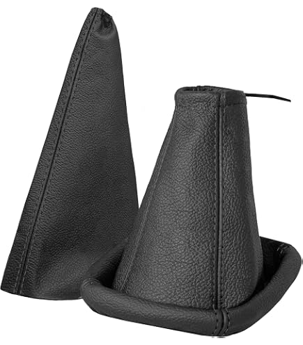 Soufflet Levier De Vitesse Frein à Main Pour Corsa C 2000-2006 - Cuir Noir-Bleu | L&P Car Design