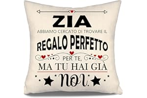 Aosumin Zia abbiamo cercato di trovare il regalo perfetto per te ma tu hai già noi Copricuscini divertenti per la zia Compleanno Ringraziamento Regalo di Natale Miglior regalo per la zia(zia-b)