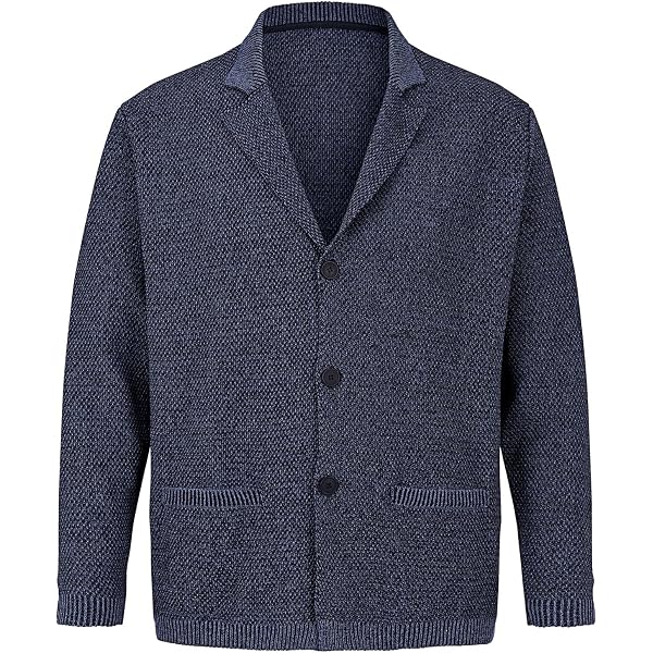 Generisch Herren Strickjacke Schalkragen Strick Blazer Jacke Slim Fit