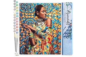 Figured'Art Peinture par Numéro Adulte Femme en Habits traditionnels - Activité Manuelle Kit de Loisir Créatif DIY Numéro d'Art Complet - 40x50cm sans châssis en bois