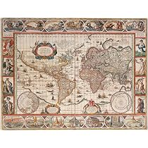Puzzle Carte Du Monde Vintage Clementoni - 2000 Pièces - 97.5 X 66.8 Cm - Pour Adultes Et Ados Dès 14 Ans