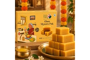 Sweet Karam Coffee Ghee Mysore Pak - 100g | No Maida or Preservatives | Traditional South Indian Sweet | Soft & Rich Melt-in-the-Mouth Texture | Ideal for Sweet Treat & Gifting