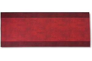 HomeLife Tappeto Cucina Antiscivolo Lavabile in Vinile 60X180 Made in Italy | Passatoia Antimacchia in PVC Interni e Esterni In Tinta Unita Rossa | Tappeti Runner Lungo in Gomma [180 cm Rosso]