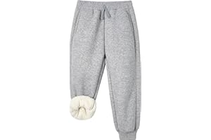 Volunboy Jogging Enfants Doublure Polaire Sherpa - Pantalon Élastique Taille Chevilles, Garçon Fille