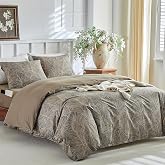 Lekesky Duvet Cover for 135/150 Bed 4 Pieces, Microfibre Duvet Cover 240 x 220 cm with Adjustable Fitted Sheet 150 x 200 + 35