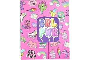 Fringoo - Simpatico diario personale per ragazze | Agenda settimanale per ragazze e organizzatore personale | Perfetto per quaderno scolastico con etichette adesive - GRL Power