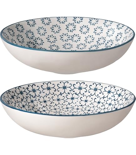 Juego De 2 Cuencos Bloomingville Emma – Cerámica, Diámetro 19 Cm, Capacidad 550 Ml, Aptos Para Lavavajillas Y Microondas, Ideales Para Sopa, Cereales O Postres