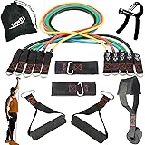 InnoTi Bande Elastiche Resistenza per Bodybuilding - Cavi Palestra per Allenamento a Casa - Elastici Palestra Fitness in Latt