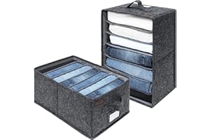 MEKAA® Kleiderschrank Organizer - 2er-Set Schrank Organizer Für Hosen, Pullover & Mehr - Praktisches Ordnungssystem in Anthrazit - 40 * 28 * 20cm