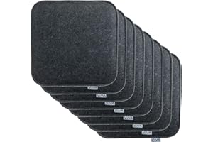 ‎BRANDSSELLER Brandsseller 8er Set Sitzkissen aus Filz 35x35x2 cm – Robuste Stuhlauflagen für innen und außen, eckiges Sitzpolster, strapazierfähiges Kissen für Stühle - Anthrazit