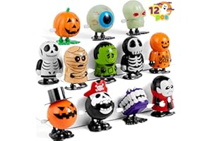 JOYIN 12 Stück Halloween-Aufziehspielzeuge als Kindergeschenke, Aufziehspielzeuge in großen Mengen für Halloween-Partygeschenke, Goodie-Bag-Füller, Geschenke für Schüler im Klassenzimmer