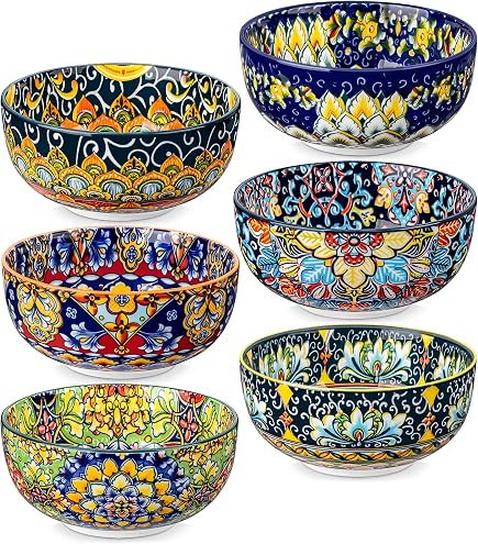 KKGUD Keramik Schalen Set - 2 Vintage Müslischalen Mit Goldrand (15 & 20 Cm)