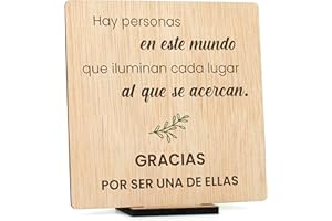 CONTRAXT Regalos para dar las gracias a personas especiales. Regalos originales Tarjeta de Agradecimiento en Madera cumpleaños amiga amigo hombre mujer thank you cards (Gracias)