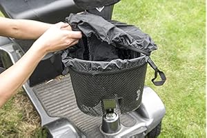 SpeedwellStar Waterproof Mobility Basket Liner and Cover Scooter Black Handles Front Fitted Bag