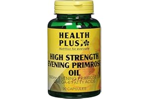 Health Plus High Strength Evening Primrose Oil 1000mg Omega-6 Supplement - 90 Capsules