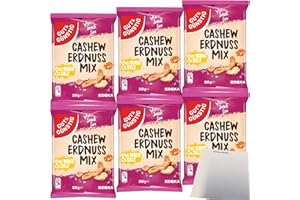 Gut&Günstig Cashew-Erdnuss-Mix mit Honig und Salz lecker karamellisiert 6er Pack (6x200g Packung) + usy Block